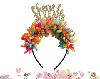 30th Birthday Headband, 30th Birthday Crown, 30th Birthday Headband, 30th Birthday Party Decorations, 30th Birthday Gift, Cheers to 30 years
