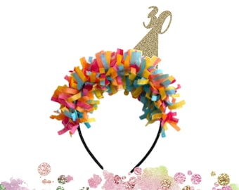 30th Birthday Decorations, 30th Birthday Crown, 30th Birthday Headband, 30th Birthday Party Crown,  Birthday Headband, 30th Birthday Gift