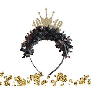 40th Birthday Crown, 40th Birthday Headband, 40th Birthday Party Decorations, Cheers to 40 Years Crown, 40th Birthday Decorations