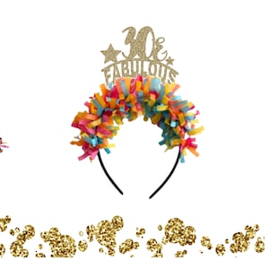 30 & Fabulous Headband, 30th  Birthday Decorations, 30th Birthday Crown, 30th Birthday Headband, 30th Birthday headban, 30th Birthday Gift
