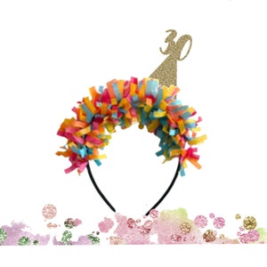30th Birthday Decorations, 30th Birthday Crown, 30th Birthday Headband, 30th Birthday Party Crown,  Birthday Headband, 30th Birthday Gift