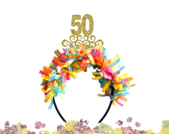 50th Birthday Crown, 50th Birthday Headband, 50th Birthday  Decorations, 50th Birthday, 50th Birthday Gift, 50th Party Crown