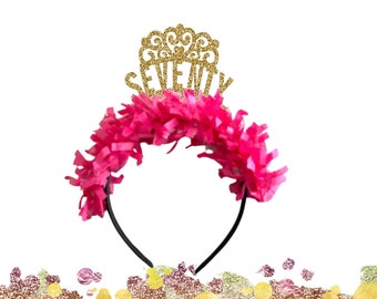 70th Birthday Crown, 70th Birthday Headband, 70th Birthday Party Decorations, 70th Birthday, 70th Birthday Gift