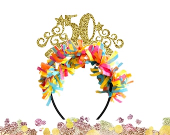 50th Birthday Crown, 50th Birthday Headband, 50th Birthday  Decorations, 50th Birthday, 50th Birthday Gift, 50th Party Crown