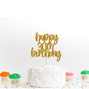 30th Birthday Cake, 30th  Birthday Decorations, Cake Decorations, 30th Cake toppers