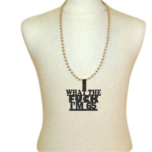 Birthday Necklace, WTF I&#39;m 65 Necklace, Birthday party favors, Birthday Decorations, 65th Birthday decorations