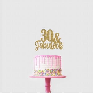 30 Cake Topper, 30th  Birthday Decorations, Cake Decorations, 30th  Cake toppers, 30th birthday cake toppers