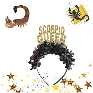 Scorpio Queen, Zodiac Birthday Headband, Scorpio Birthday Decorations Scorpio Birthday