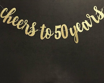 50th birthday banner etsy