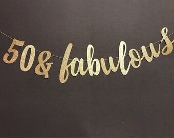 50th birthday banner etsy