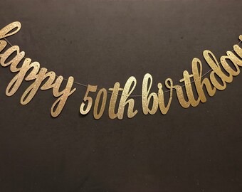 50th birthday banner etsy
