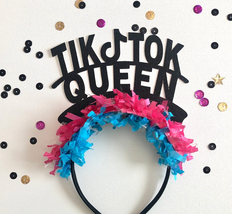 Tik Tok headbands Tik Tok Queen Headband BIrthday Party | Etsy