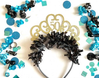50th Birthday Crown, 50th birthday gift ,50th Birthday Party Decorations, 50th Birthday, 50th Birthday Gift