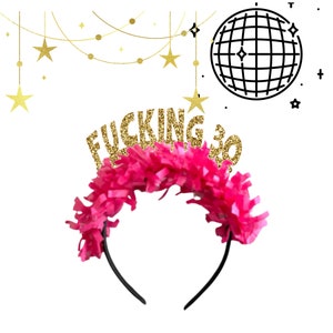 30th Birthday Headband, 30th Birthday Decorations. 30th Birthday Gift