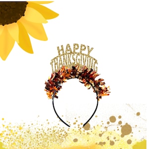 Thanksgiving Party Crown, Thanksgiving Headband, Thanksgiving Party Decorations, Happy Thanksgiving Headband