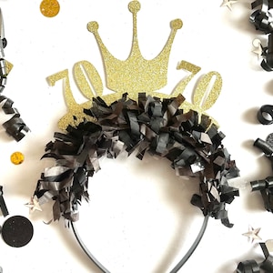 70th Birthday Crown, 70th Birthday Headband, 70th Birthday Decorations, 70th Birthday Gift, 70th Birthday