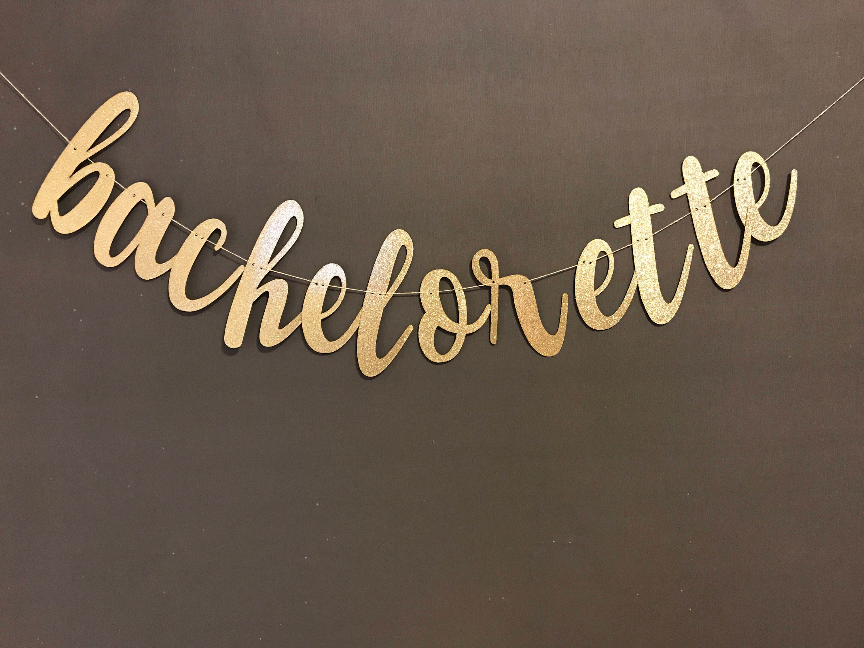 Bachelorette Party Banner
 Bachelorette Party Banner Bachelorette Party Sign Gold