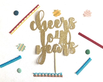 40 Birthday Cake Topper, Cheers to 40 Years Cake Topper, 40th Birthday Decorations, Cake Decorations, 40th Cake toppers