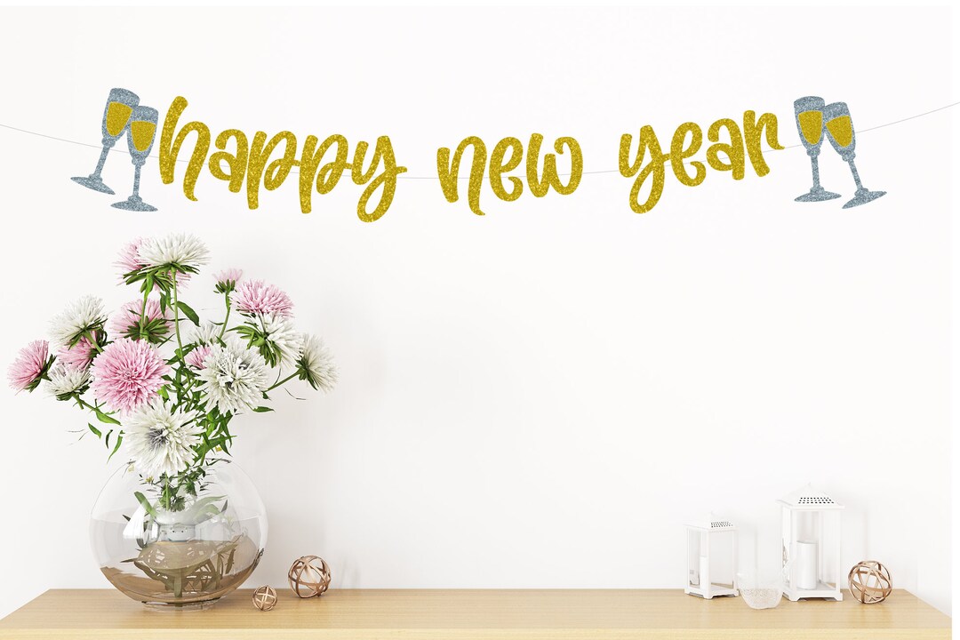 Happy New Year Banner, New Years Eve Banner, 2021 Banner, New Years Eve ...