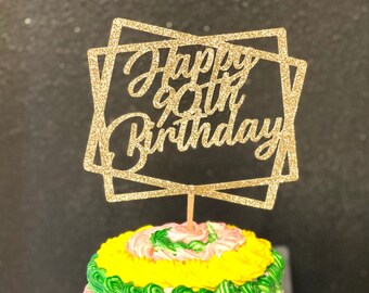 90th birthday cake topper, 90th birthday party decorations, 90th birthday cake decorations, Birthday cake toppers