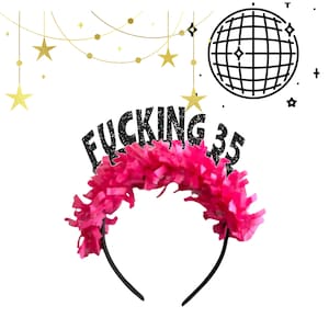35th Birthday Headband, 35th Birthday Decorations, 35th Birthday Gift