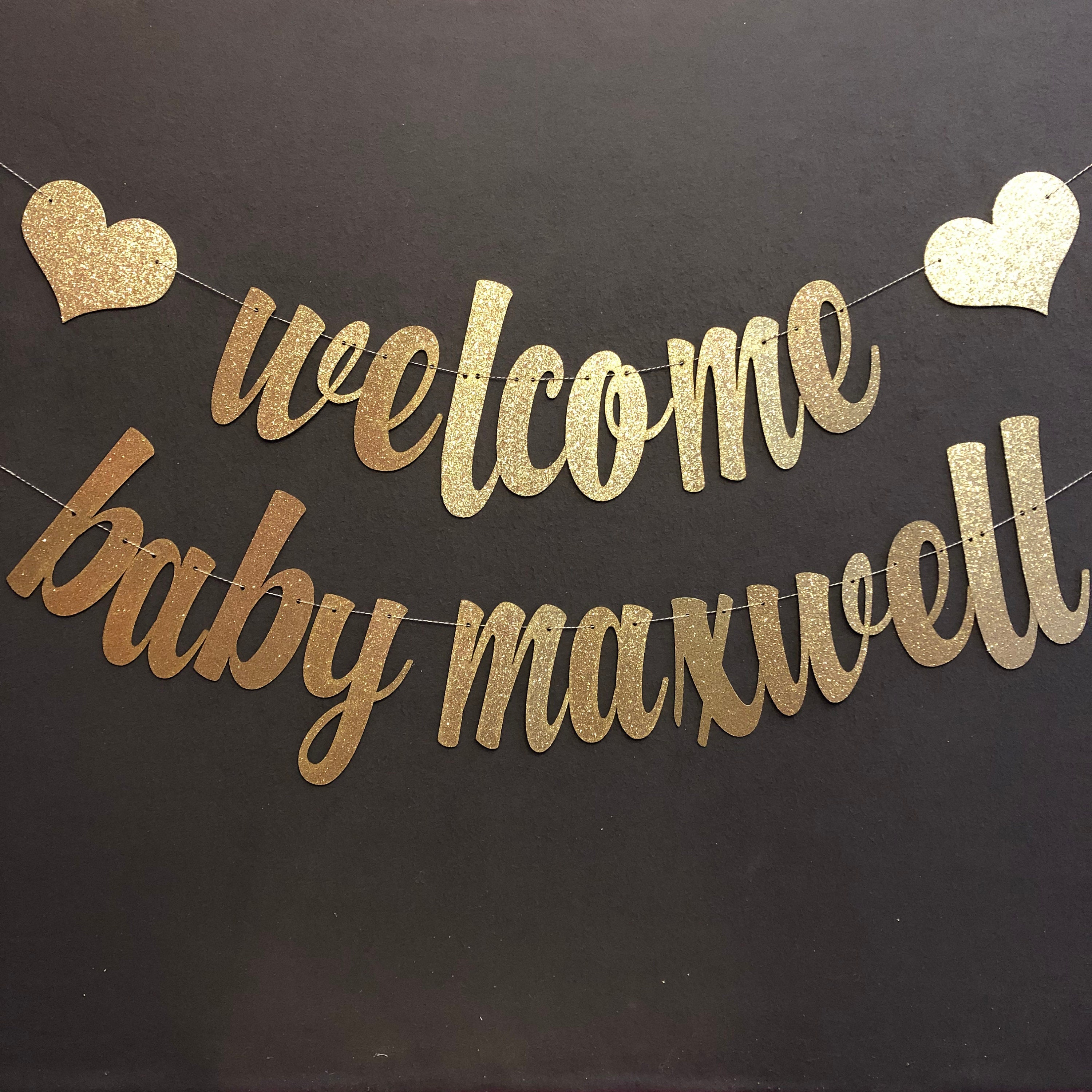 Custom baby shower banners welcome baby banner baby shower etsy