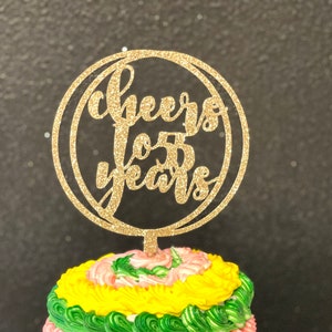 55th Birthday Cake Topper, Cheers to 55 Years Cake Topper, 55th Birthday Decorations, Cake Decorations, 55th Cake toppers