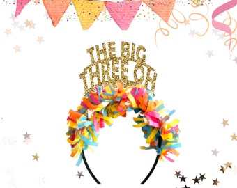 30th Birthday Decorations, 30th Birthday Crown, 30th Birthday Headband, 30th Birthday Party Crown, The Big 30 Headband
