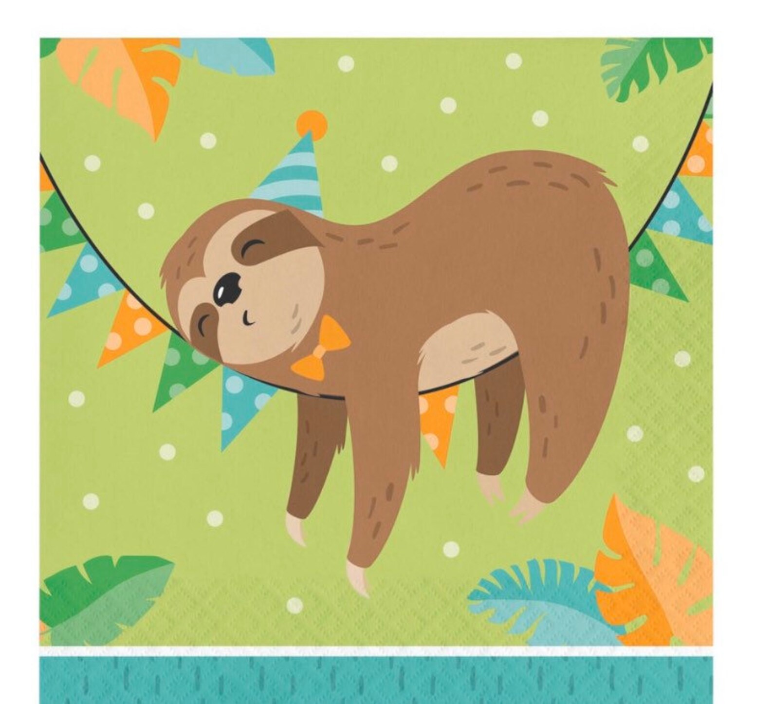 Sloth Party Napkins Sloth Party Supplies Sloth Luncheon Etsy