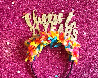 Cheers to 21 Years Birthday Headband, 21st Birthday Decorations, 21st Birthday Crown, 21st Birthday Gift