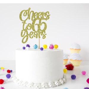 65th Birthday Cake Topper, Cheers to 65 Years Cake Topper, 65th Birthday Decorations, Cake Decorations, 65th Cake toppers
