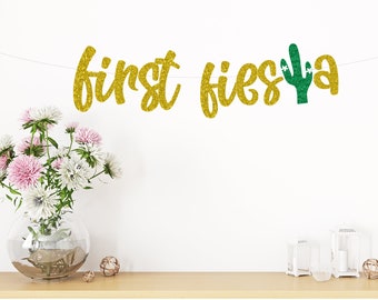 First fiesta Banner, First birthday, 1st birthday Birthday Banner, 1st birthday, Glitter Banners, Birthday Garland, Glitter Banners