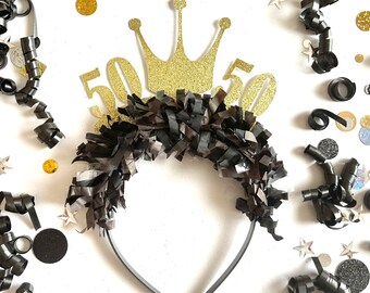50th Birthday Crown, 50th birthday gift , 50th Birthday Party Decorations, 50th Birthday, 50th Birthday Gift