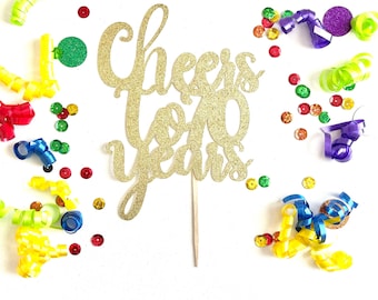 70th Birthday Cake Topper, Cheers to 70 Years Cake Topper, 70th  Birthday Decorations, Cake Decorations, 70th  Cake toppers