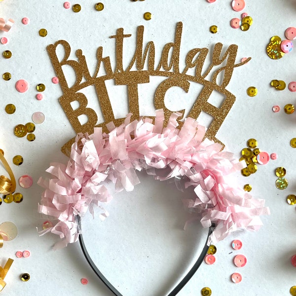 Birthday Headband, Birthday Bitch Crown, Birthday Party Decoration, Party Crowns, Party Headband, Party Crown