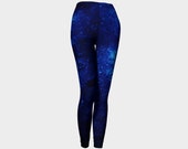 Blue Leggings, Fashion Printed Leggings Made to Order