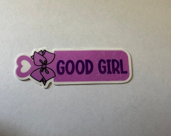 Waterproof good girl paddle sticker, water bottle paddle sticker, paddle laptop sticker , good girl paddle sticker, paddle with bow sticker
