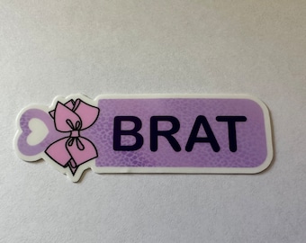 Waterproof Brat paddle sticker, water bottle paddle sticker, paddle laptop sticker , Brat Sticker, Brat paddle, paddle with bow sticker