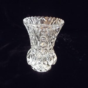 crystal mini vase, crystal toothpick holder, item 68 image 1