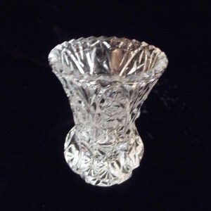 crystal mini vase, crystal toothpick holder, item 68 image 2