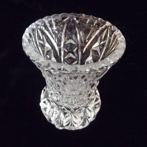 crystal mini vase, crystal toothpick holder, item 68 image 4