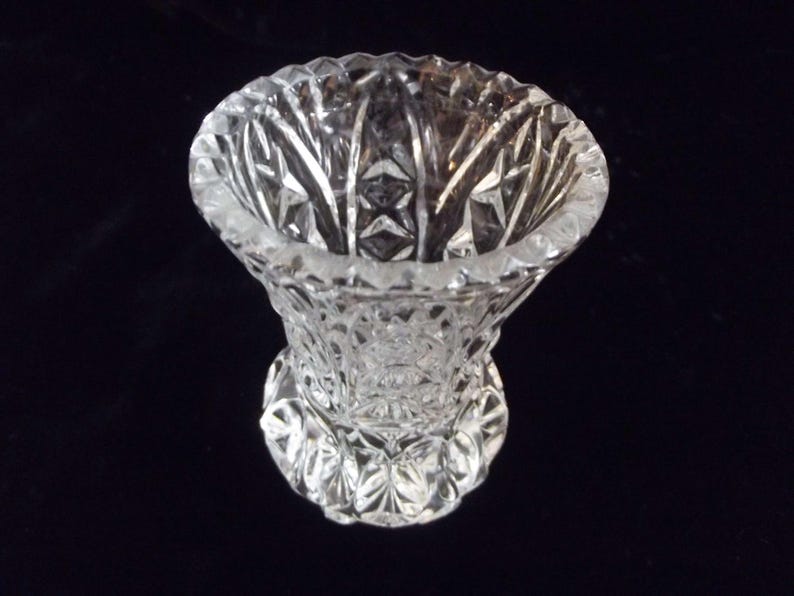 crystal mini vase, crystal toothpick holder, item 68 image 4