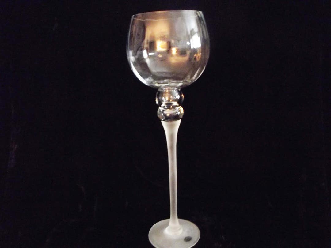 Tall Crystal Goblet Candle Holder, Item 17 Etsy