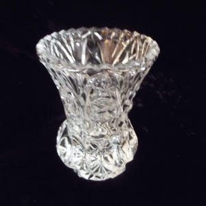 crystal mini vase, crystal toothpick holder, item 68 image 5