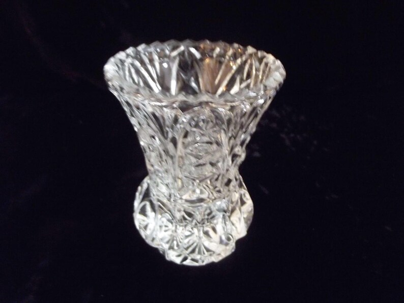 crystal mini vase, crystal toothpick holder, item 68 image 5