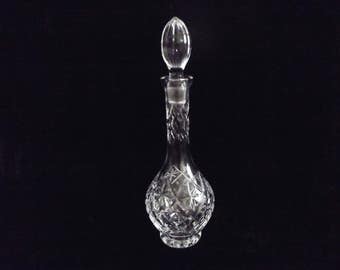 crystal wine decanter, star and diamond pattern, item # 15