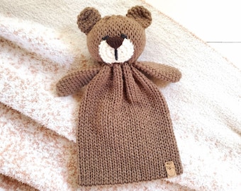 Bear Baby Lovey, Rag Doll Security Blanket