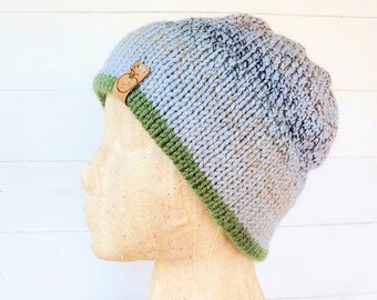 Woman's Hat, Winter Beanie, Double Brim Beanie