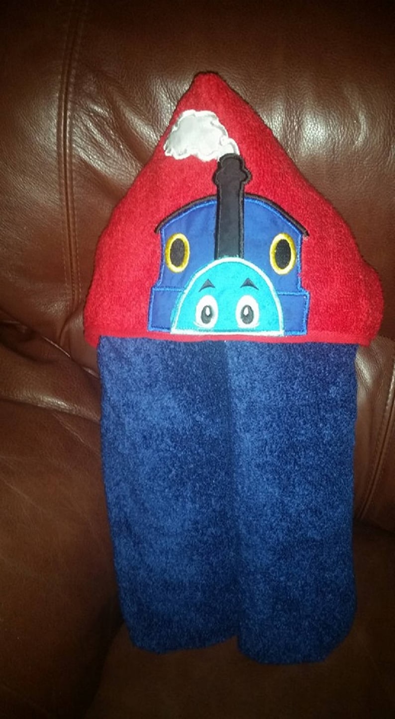 Talking Train Hooded Towel