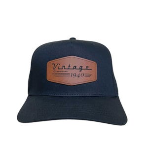 1940 Birthday Gift Hat: Vintage Classic Leather Patch Cap